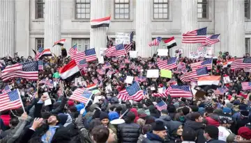 احتجاجات للجالية اليمنية في أمريكا للمطالبة بإنهاء الحصار