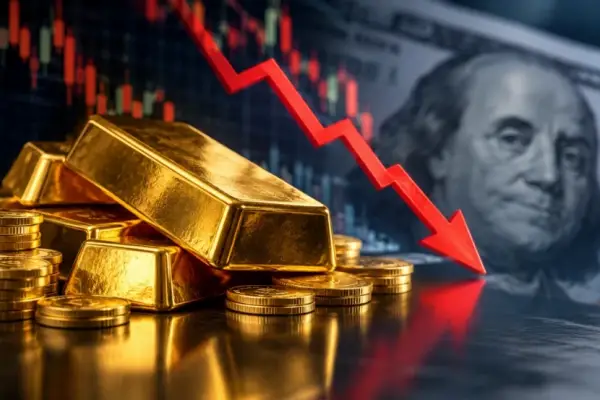 الدولار يضغط على الذهب ويهبط به